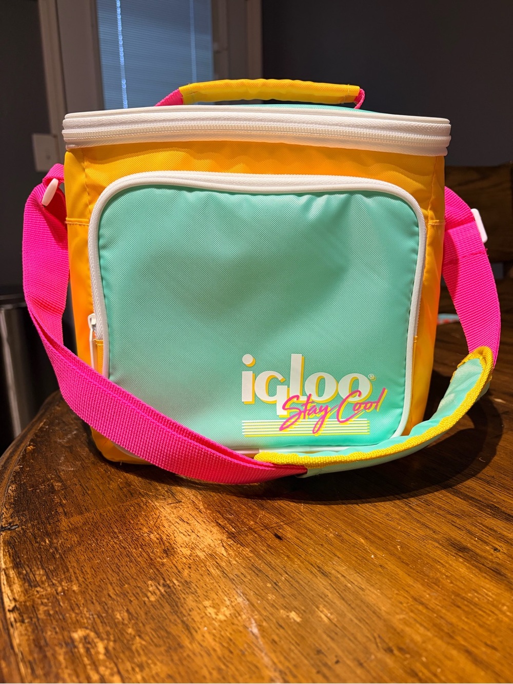 Igloo Stay Cool Retro Colorblock Cooler Bag - Yellow, Mint & Hot Pink